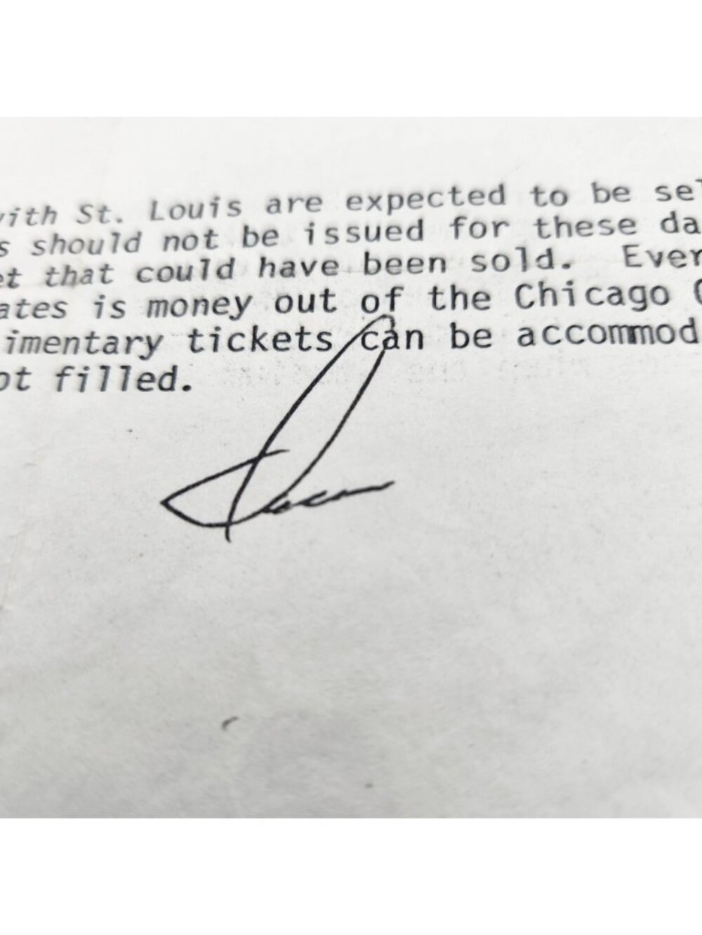 MLB Chicago Cubs 1982 Inter-Office Memo Envelope Signed AUTO Dallas Green 1982 - Picture 2 of 7